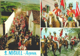 AÇORES, SÃO MIGUEL - Vários Aspetos De CAVALHADAS DE S. PEDRO  (2 Scans) - Açores