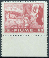 REGNO / FIUME 1919 FRANCOBOLLO SERIE ALLEGORIE E VEDUTEc. 60 - NUOVI MNH ** SASSONE C43 - Fiume