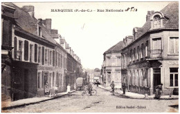 62 - B23525CPA - MARQUISE - Rue Nationale - Café De L' Union - Café National - Bon état - PAS-DE-CALAIS - Marquise