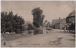 76 - B21647CPA - BERNEVAL SUR MER - La Grande Rue - Mare - Très Bon état - SEINE-MARITIME - Berneval