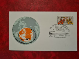 Lettre  1977 CONCORDE  FLUGPOSTWERBESCHAU WIEN  75 JAHRE MOTORFLUG - Briefe U. Dokumente