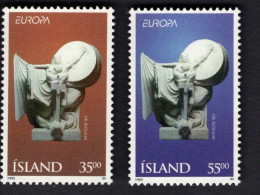 2021899040 1995 SCOTT 801 802 (XX)  POSTFRIS MINT NEVER HINGED - EUROPA ISSUE - SPELL-BROKEN BY EINAR JONSSON - Neufs