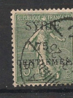 SYRIE - 1924 - N°YT. 108 - Type Semeuse 75c Sur 15c Vert-olive - Oblitéré / Used - Gebruikt