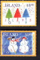 2021900543 1995 SCOTT 811 812 (XX)  POSTFRIS MINT NEVER HINGED - CHRISTMAS - SNOWMAN -  WOMAN - THREE TREES - Ongebruikt