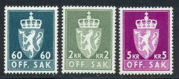 Norvege Service 1975 Yvert 94 / 96 ** TB - Dienstzegels