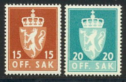 Norvege Service 1982 Yvert 107 - 111 ** TB - Dienstzegels