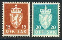 Norvege Service 1982 Yvert 107 - 111 ** TB - Officials