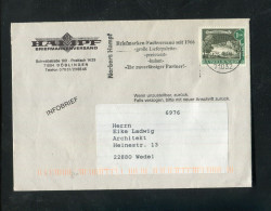 "BERLIN" 1962, Mi. 229 EF Auf INFOBRIEF Ex Boeblingen (A1232) - Lettres & Documents