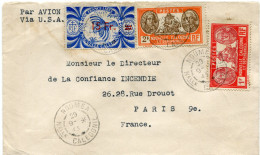 NOUVELLE-CALEDONIE LETTRE PAR AVION DEPART NOUMEA 29-9- 45 Nelle CALEDONIE POUR LA FRANCE - Brieven En Documenten