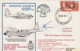 Ross Dependency 1976 Operation Icecube 12 Signature  Ca Scott Base 5 DE1976 (RO171) - Briefe U. Dokumente