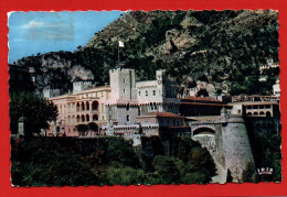 (RECTO / VERSO)  MONACO EN 1959 - LE PALAIS PRINCIER - BEAU TIMBRE ET FLAMME - CRAQUELURES - FORMAT CPA - Prinselijk Paleis