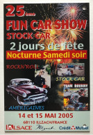 Plaque Alu - Métal - Souvenir FUN CAR SHOW - Stock Car - Tuning Voiture - Sport Automobille Illzach Alsace - Blechschilder (ab 1960)