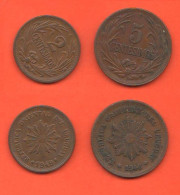 Uruguay 2 + 5 Centimos 1949 E 1948 Copper Coin  C 8 - Uruguay