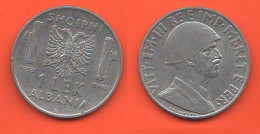 Albania Italiana 1 Lek 1939 Shqipni Albanie 1 Lekë  Steel Magnetic Coin - Albanie