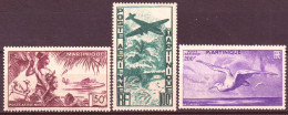 Martinica 1947 Posta Aerea Y.T.13/15 **/MNH VF/F - Aéreo