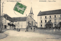 EYGURANDE : Eglise Et Place - Tres Bon Etat - Eygurande