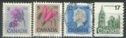 CANADA - 1977, QUEEN ELIZABETH II, FLOWERS & HOUSE OF PARLIAMENTSTAMPS SET OF 4, USED. - Oblitérés