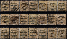 1922 Thom Rialtas 5 Line Blue Black Ink (July- Nov) 1 S Fiscal Cancellation, Parcel/ Commercial Cancel 168 In Total. - Gebraucht
