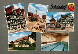 73600166 Schorndorf Wuerttemberg Daimler Haus Kirche Rathaus Marktplatz Fachwerk - Schorndorf