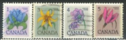 CANADA - 1977, FLOWERS STAMPS SET OF 4, USED. - Oblitérés