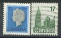 CANADA - 1977, QUEEN ELIZABETH II & HOUSE OF PARLIAMENT STAMPS SET OF 2, USED. - Gebraucht