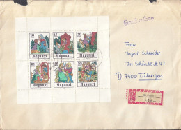 DDR  2382-2387, Kleinbogen Auf R-Brief, Gestempelt: Gotha, Märchen: Rapunzel, 1978 - 1971-1980