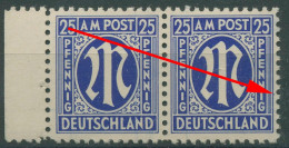 Bizone 1945 Am. Druck Mit Plattenfehler 9x F 42, Papier X Postfrisch (R7587) - Ungebraucht