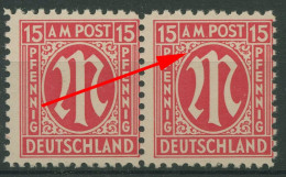 Bizone 1945 Am. Druck Mit Plattenfehler 8x II, Papier X Postfrisch (R7513) - Mint