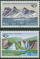 Island 1983 NORDEN Tourismus Berg Súlur Wasserfall 596/97 Postfrisch - Ongebruikt