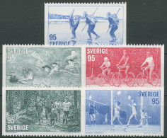 Schweden 1977 Sportarten Schwimmen Radsport Federball 976/80 Postfrisch - Unused Stamps