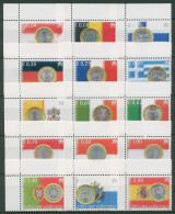 Vatikan 2004 Währungsunion Euro-Münzen Flaggen 1491/05 Postfrisch - Unused Stamps