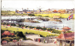 F21. Vintage Postcard. New Bridge And Kings Gardens, Southport. - Southport