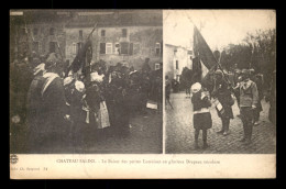 57 - CHATEAU-SALINS - LE BAISER DES PETITES LORRAINES AU GLORIEUX DRAPEAU TRICOLORE - 2 VUES - Chateau Salins