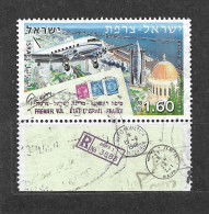 ISRAEL 2008 gest ⊙ Mi 2016 Sc 1750 60th Anniversary First Israeli-France Air Mail Flight. - Gebruikt (met Tabs)