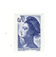 Liberté 0.70fr Bleu YT 2240b Sans Phospho. Voir Le Scan. Cote YT : 6 €, Maury N° 2245f : 6 €. PRIX FIXE. - Ongebruikt