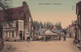 Montmirail (72 Sarthe) Grande Rue - Hôtel De France Laverton Chatillon Cycles Pax Delaroche - édit. Grénisson Toilée - Montmirail