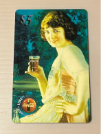 Mint USA UNITED STATES America Prepaid Telecard Phonecard, Coca Cola Lady With A Glass Of Coke $5, Set Of 1 Mint Card - Altri & Non Classificati