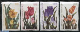 Türkiye 1998 Tulips 4v, Mint NH, Nature - Flowers & Plants - Andere & Zonder Classificatie