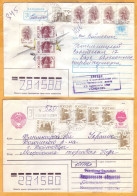 1992 1993 Russia Letter Russia - Ukraine Multiple Franking, Inflation Used - Storia Postale