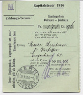 HELVETIA SUISSE TALON QUITTANCE BERN CHECKS 28.XII.1916 - Postmarks