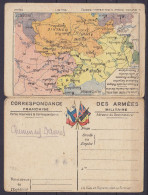 France - Carte "Drapeaux" Franchise Militaire - Carte Double Illustrée Neuve - Plateau De Craonne (Laon) - Armée Belge