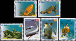 2013, Cuba, Domestic Animals, Birds, Cats, Dogs, Parrots, Pigeons, Rabbits, Reptiles, 6 Stamps, MNH(**), CU 5670-75 - Usados