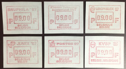 Belgium 1987 ATM Machine Stamps MNH - Neufs