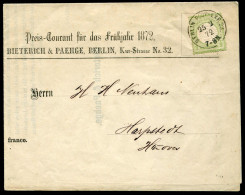 Berliner Postgeschichte, 1872, Brief - Covers & Documents