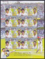 Inde India 2013 MNH Sachin Tendulkar, Cricket Player, Sport, Sports, Stadium, Sheet - Unused Stamps