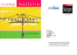 AUSTRALIA STAMP BULLETIN FRONTAL FRONT OFFICIAL MAIL 2005 AUSTRALIAN INNOVATIONS - Lettres & Documents