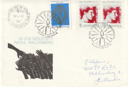 Hongarije 1992, FDC Sent To Netherland, Raoul Wallenberg, Swedish Diplomat, Rescuer Of Hungarian Jews From The Holocaust - FDC