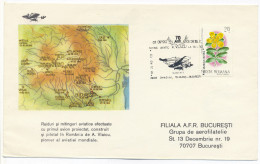 COV 36 - 993 AIRPLANE, Aurel Vlaicu Romania - Cover - Used - 1982 - Lettres & Documents