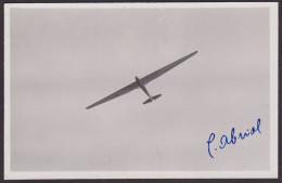 CPA Aviation Autographe Signature Aviateur Avion Carte Photo RPPC Non Circulé ABRIOL Vol à Voile Planeur - Vliegeniers & Astronauten