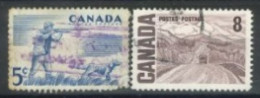 CANADA - 1956/67, HUNTING & ALASKA HIGHWAY STAMPS SET OF 2, USED. - Gebruikt